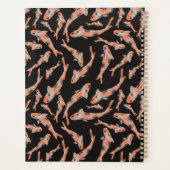 水彩オレンジコイフィッシュブラックパーソナライズされた プランナー手帳 (裏面)