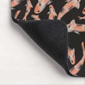 水彩オレンジコイフィッシュブラックパーソナライズされた マウスパッド (コーナー)