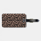 水彩オレンジコイフィッシュブラックパーソナライズされた ラゲッジタグ (裏面横)