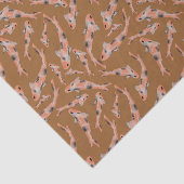 水彩オレンジコイ魚柄 薄葉紙 (詳細)