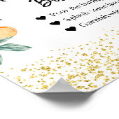 水彩オレンジサマー ミモザ バー サイン (角)