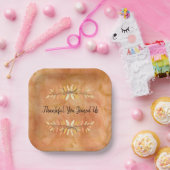 水彩オレンジサンクスギビングパーティー紅葉 ペーパープレート (パーティー)