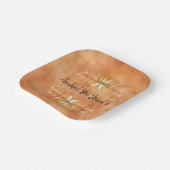 水彩オレンジサンクスギビングパーティー紅葉 ペーパープレート (傾斜あり)