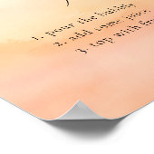 水彩オレンジサンセットクラウド9ミモサバーサイン ポスター (角)