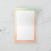 水彩オレンジサンセット クラウド9 ブライダル サンキューカード (内部)