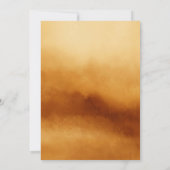 水彩オレンジシトリン結晶写真卒業 案内状 (裏面)