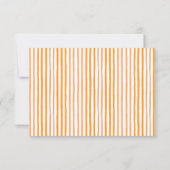 水彩オレンジストライプ猫パーソナライズされた ノートカード (裏面)
