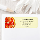 水彩オレンジスライス柑橘類差出人住所 ラベル (インサイチュ)