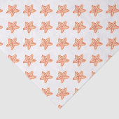 水彩オレンジヒトデビーチデザイン 薄葉紙 (詳細)