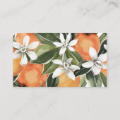 水彩オレンジフラムスプレイスカード プレイスカード (裏面)