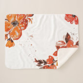 水彩オレンジフラワーコンパクト鏡 シェルパブランケット (正面(横))