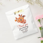 水彩オレンジフラワー フェイバーバッグ (封をした状態)