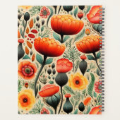 水彩オレンジフローラ年プランナーハードカバー プランナー手帳 (裏面)