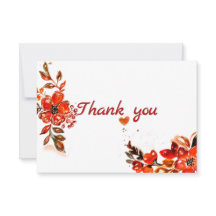 水彩オレンジフローラ