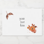 水彩オレンジフローラ フードラベル (シングルラベル)