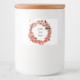 水彩オレンジフローラ フードラベル