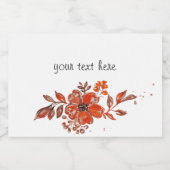 水彩オレンジフローラ フードラベル (シングルラベル)