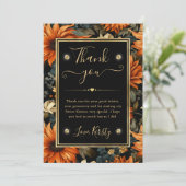 水彩オレンジブラウン紅葉スイーツ16 サンキューカード (スタンド正面)