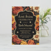 水彩オレンジブラウン紅葉スイーツ16 招待状 (スタンド正面)