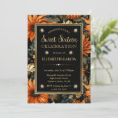 水彩オレンジブラウン紅葉スイーツ16 招待状 (スタンド正面)