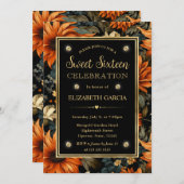 水彩オレンジブラウン紅葉スイーツ16 招待状 (正面/裏面)