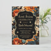 水彩オレンジブラウン紅葉スイーツ16 招待状 (スタンド正面)