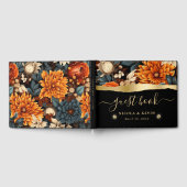 水彩オレンジブラウン紅葉結婚ズ ゲストブック (全面)