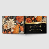 水彩オレンジブラウン紅葉結婚ズ ゲストブック (全面)