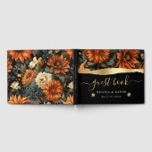 水彩オレンジブラウン紅葉結婚ズ ゲストブック (全面)