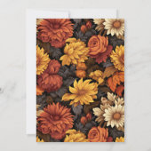 水彩オレンジブラウン紅葉結婚ズ 招待状 (裏面)