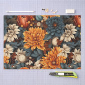 水彩オレンジブラウン紅葉誕生日 薄葉紙 (クラフト)