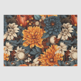 水彩オレンジブラウン紅葉誕生日 薄葉紙