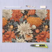 水彩オレンジブラウン紅葉誕生日 薄葉紙 (クラフト)