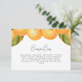 水彩オレンジベビー サンキューカード (スタンド正面)