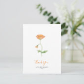 水彩オレンジポピーありがとうございます シーズンカード (スタンド正面)