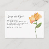 水彩オレンジポピー花事業 エンクロージャーカード (正面)