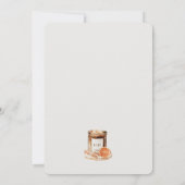 水彩オレンジラテ＆キャンドル 感謝祭 招待状 (裏面)