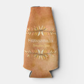 水彩オレンジ感謝祭の秋の色離れの ボトルクーラー (正面)