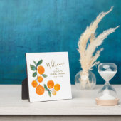 水彩オレンジ果実素朴ブライダルシャワー フォトプラーク (インサイチュ)