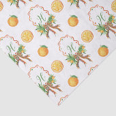 水彩オレンジ格子弓クリスマスモノグラム 薄葉紙 (詳細)