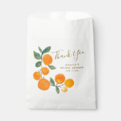 水彩オレンジ素朴サンキューブライダルシャワー フェイバーバッグ (正面)