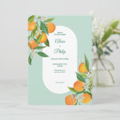 水彩オレンジ結婚ズ 招待状 (スタンド正面)