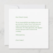 水彩オレンジ結婚フローラサンキューカード サンキューカード (裏面)