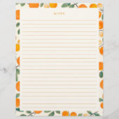 水彩オレンジ縁どブライダルシャワーレシピ チラシ (裏面)