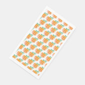 水彩オレンジ色のハロウィン かぼちゃ畑のペイントパターン (コーナー)