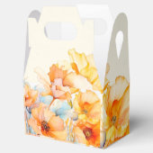水彩オレンジ色のポピー咲く ブライダルシャワー フェイバーボックス (オープン)