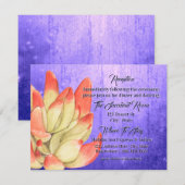 水彩オレンジ色の先端のついた多肉植物の歓迎 エンクロージャーカード (正面/裏面)