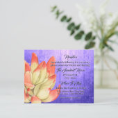 水彩オレンジ色の先端のついた多肉植物の歓迎 エンクロージャーカード (スタンド正面)