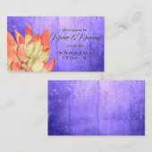 水彩オレンジ色の先端のついた多肉植物の歓迎 エンクロージャーカード (正面/裏面)