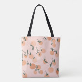 水彩オレンジ色の果物の継ぎ目のない模様 トートバッグ (裏面)